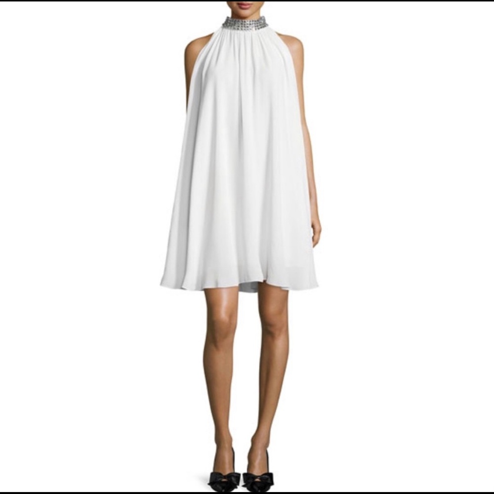 Kate Spade Dessa Crystal Halter Cream Dress size 0